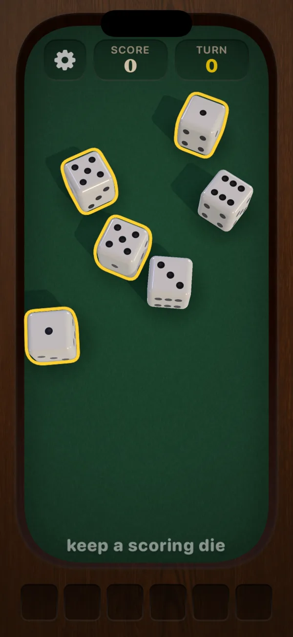 Crown Farkle on iPhone screenshot 1 of 6