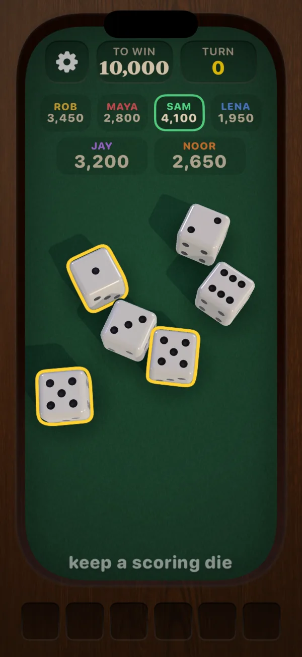 Crown Farkle on iPhone screenshot 2 of 6