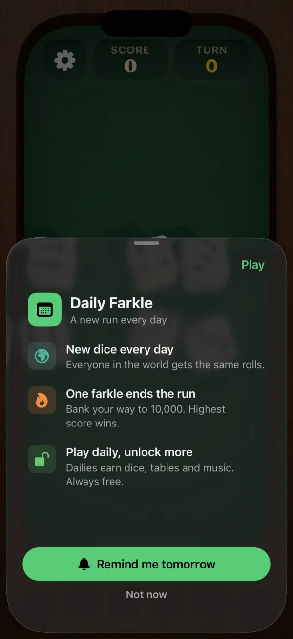 Crown Farkle on iPhone screenshot 4 of 6