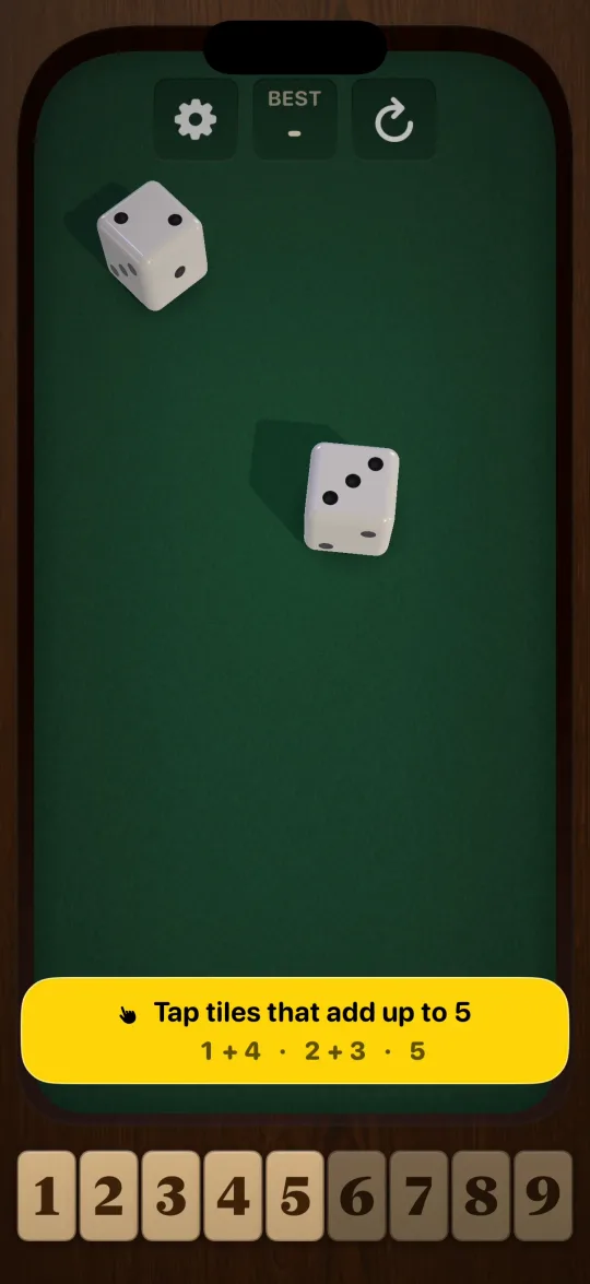 Shut The Box on iPhone screenshot 1 of 8